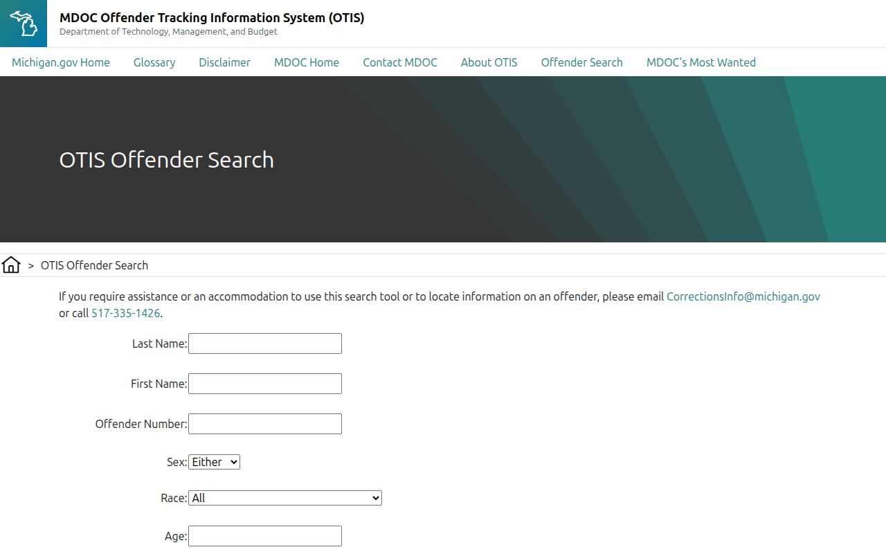 Roseville residents directory Michigan OTIS search controls
