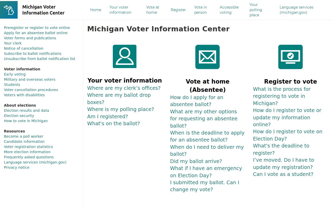 Roseville residents directory Michigan voter information lookup landing